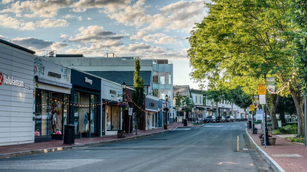 Main street in Westport Connecticut 