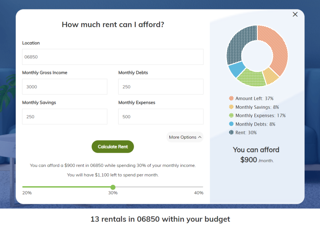 Rent affordability Calculator 