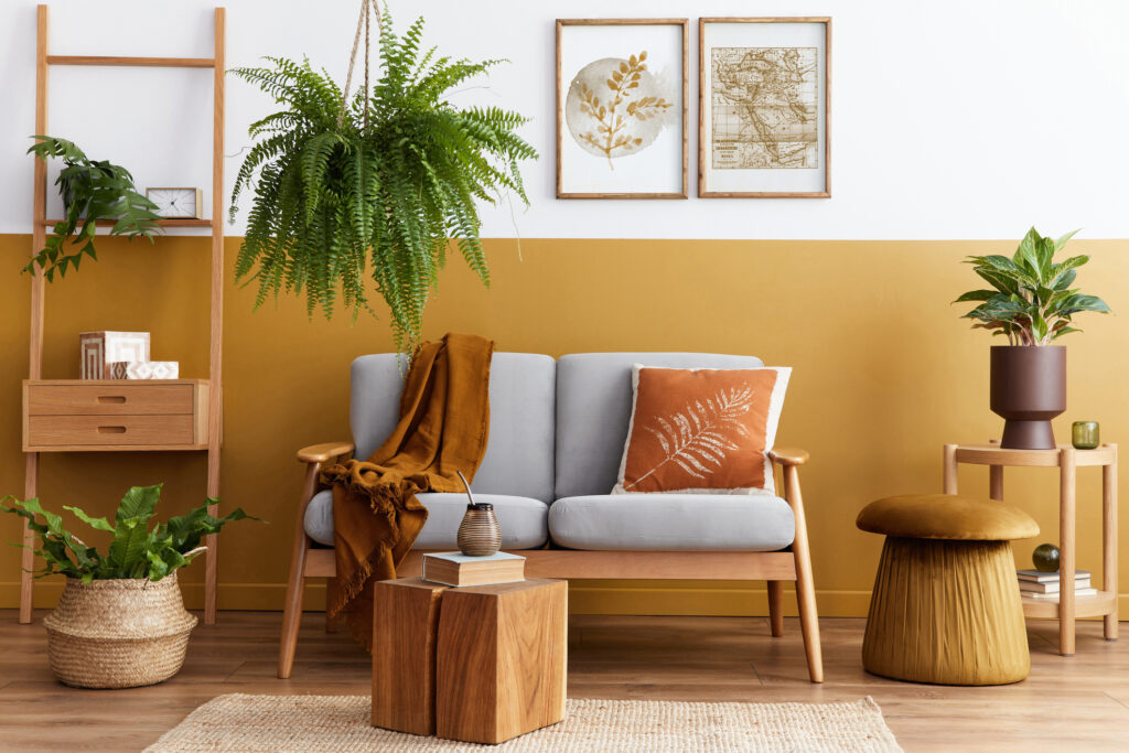 Color blocking living room